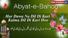 Abyat e Bahoo Haur Dawa Na Dil Di Kari Kalma Dil Di Kari Hoo