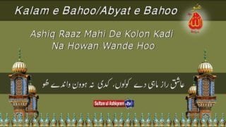 Ashiq Raaz Mahi De Kolon Kadi Na Howan Wande Hoo