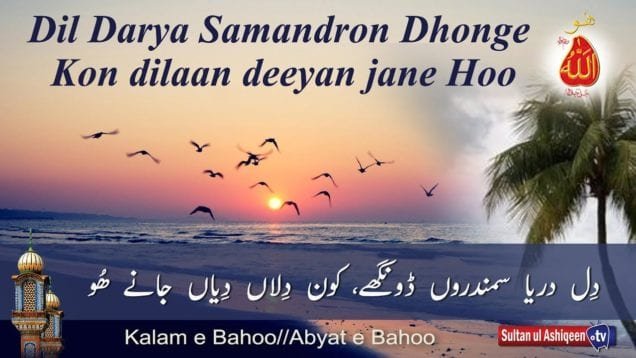 Dil Darya Samandron Dhonge Kon dilaan deeyan jane Hoo