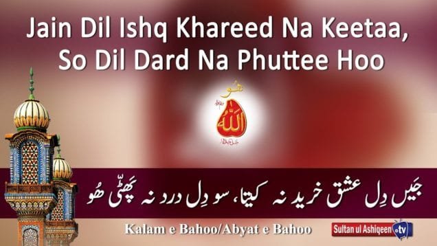 Jain Dil Ishq Khareed Nah Keetaa Soo Dil Dard Na Phatti Hoo