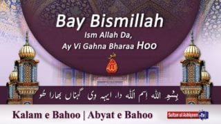 Kalam e Bahoo | Bay Bismillah Ism Allah Da, Ay Vi Gahna Bharaa Hoo | Sultan Bahoo