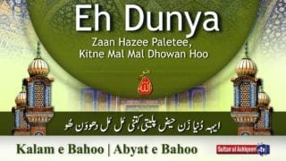 Kalam e Bahoo | Eh Dunya Zaan Hazee Paletee