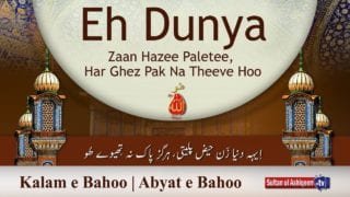 Kalam e Bahoo | Eh Dunya Zaan Hazee Paletee