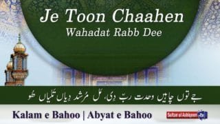 Kalam e Bahoo | Je Toon Chaahen Wahadat Rabb Dee