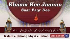 Kalam e Bahoo | Khaam Kee Jaanan Saar Faqr Dee | (77/201)