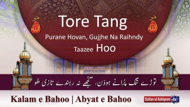 Kalam e Bahoo | Tore Tang Purane Howan, Dil Vich Khaas Mahalla Hoo