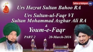 Urs Hazrat Sultan Bahoo, Urs Sultan ul Faqr 6th and Celebration of Youm e Faqr 2
